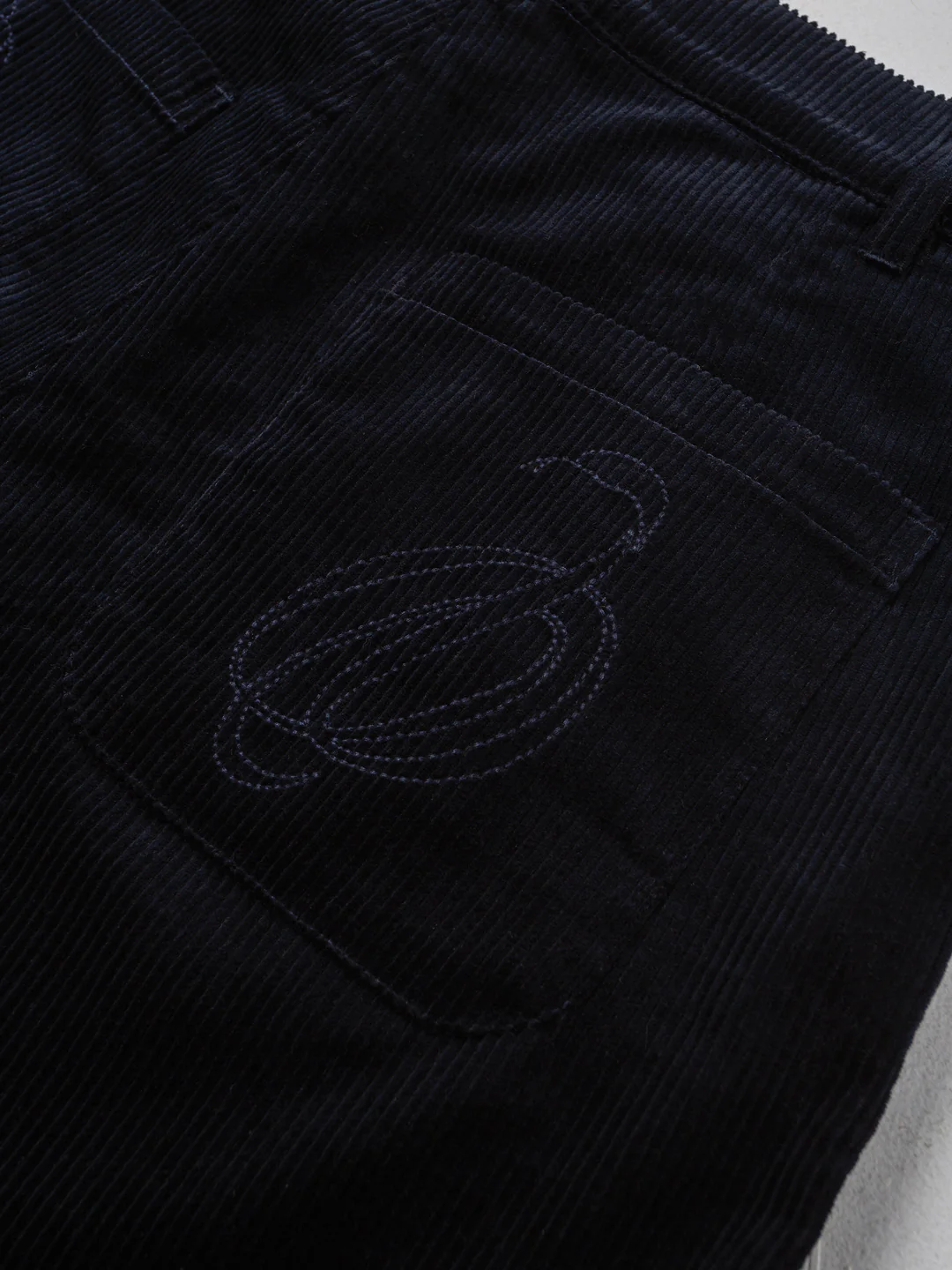 Gridline Pleated Corduroy Trousers - Image 5