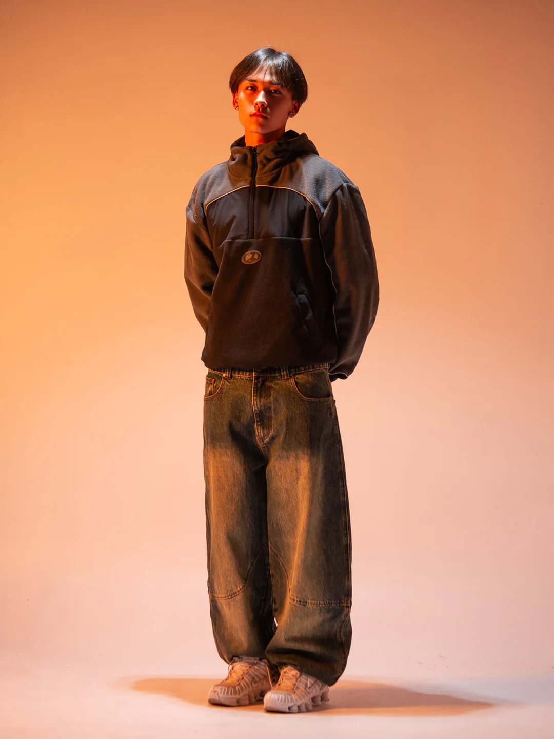 Cursive Washed Denim Jeans - Image 3
