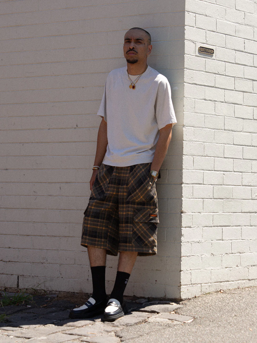 Plaid Runner Cargo Shorts - Image 10