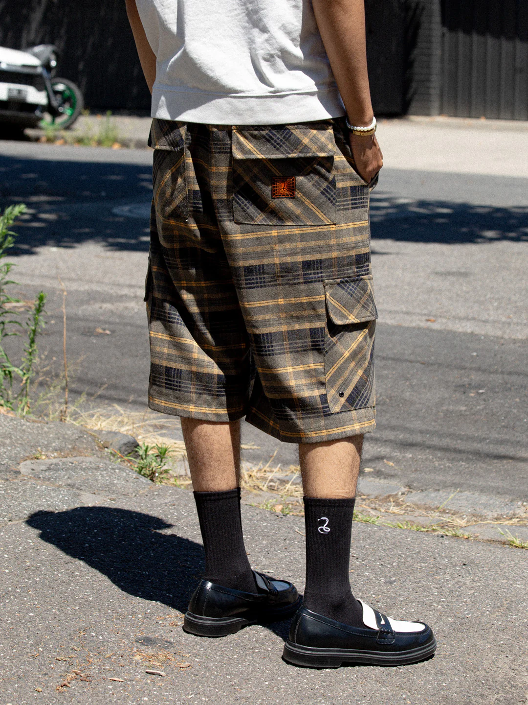 Plaid Runner Cargo Shorts - Image 11