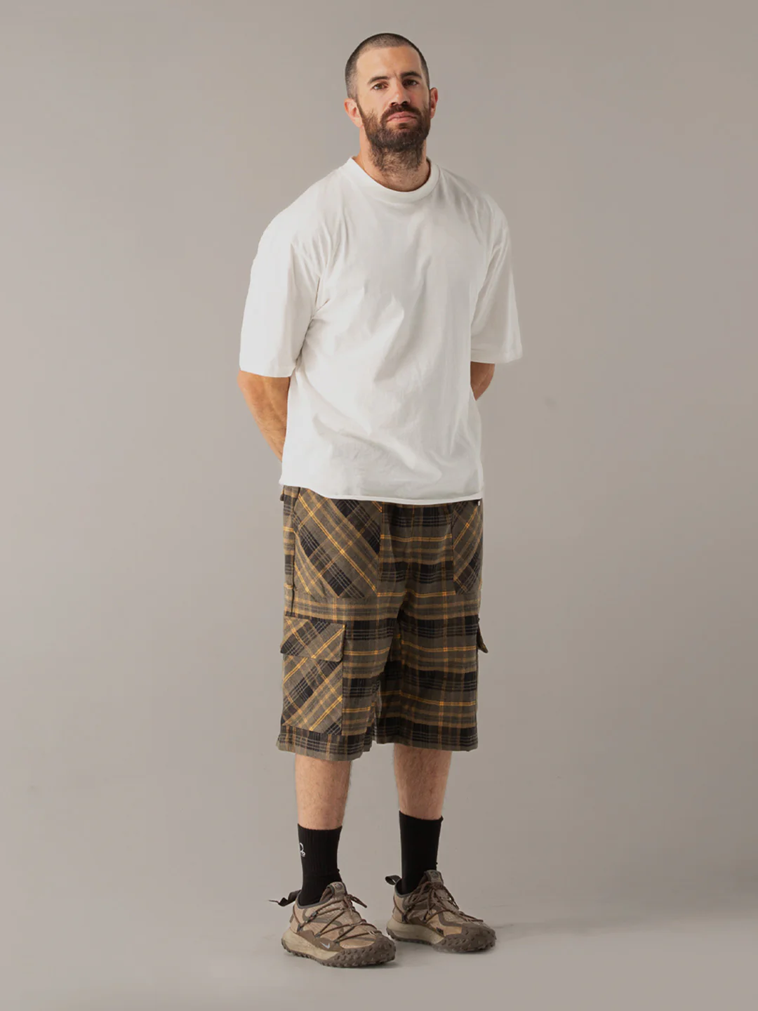 Plaid Runner Cargo Shorts - Image 6