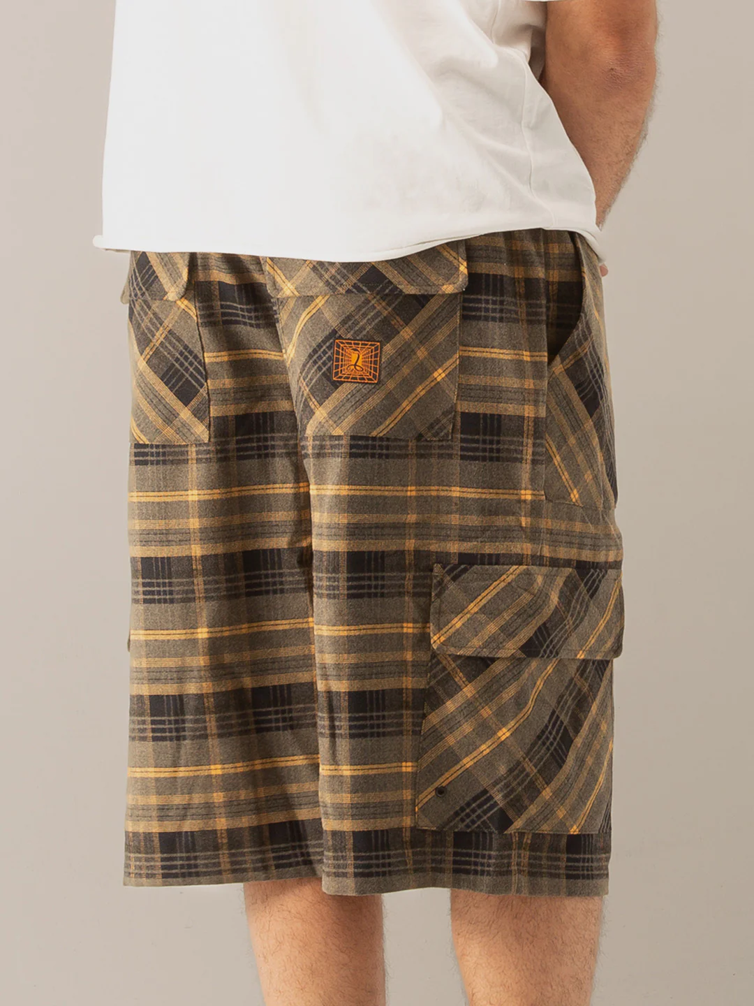 Plaid Runner Cargo Shorts - Image 7