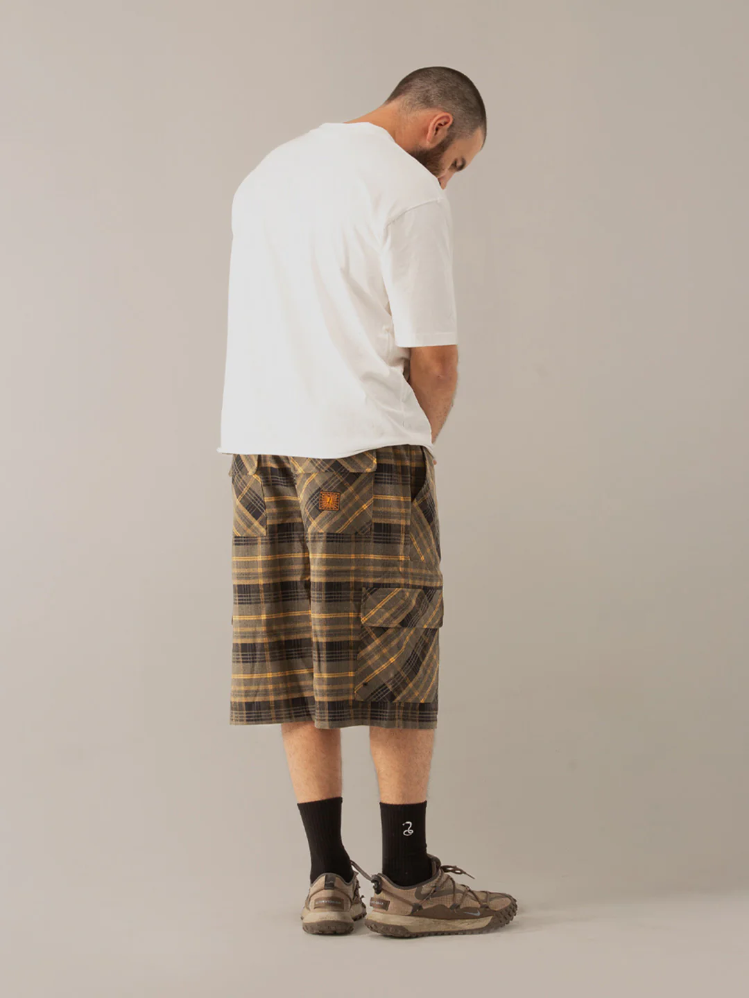Plaid Runner Cargo Shorts - Image 8